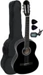 Комплект PS510186 Класична гітара GEWApure Basic 4/4 Black (+ чохол, тюнер, медіатори)