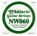 Струна для электрогитары D`ADDARIO NW060 XL Nickel Wound 060