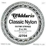 Струна для класичної гітари D'ADDARIO J27H04 SILVER CLASSICS CLEAR NYLON D