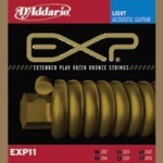 Струни для акустичної гітари D'ADDARIO EXP11 EXP 80/20 Bronze Light